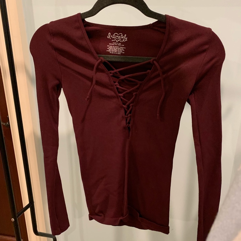 Free people lace up top